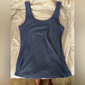 Blue Ribbed Tank Top Size Large